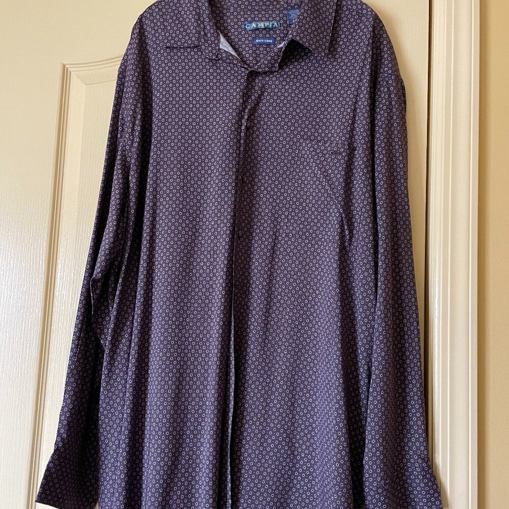 BRAND NEW: Campia Men's Big and Tall Shirt Purple (Size 3XLT)